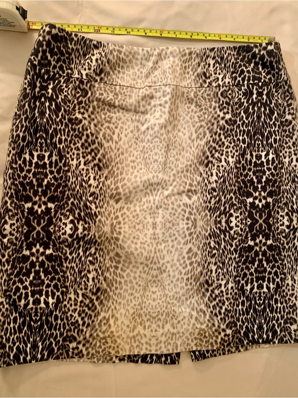 Animal Print Pencil Skirt in Black and White